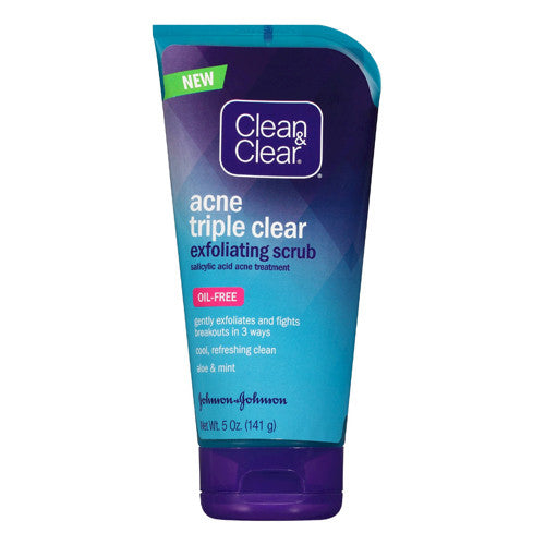 Clean And Clear Acne Triple Clear Exfoliating Scrub, 5 oz